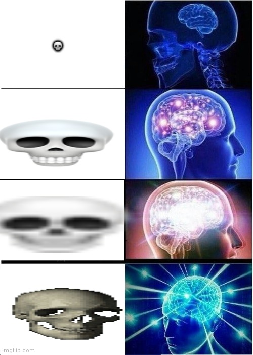 Skulls??? | 💀 | image tagged in memes,expanding brain | made w/ Imgflip meme maker