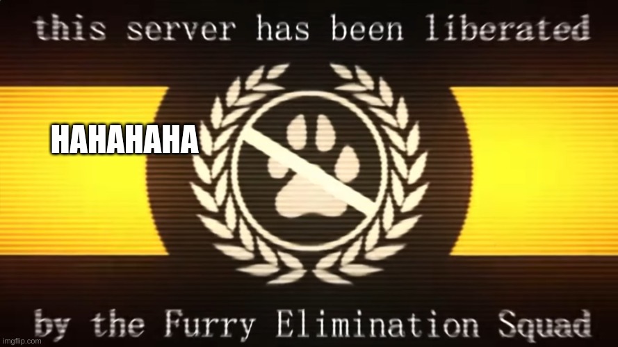 This Server Has Been Liberated | HAHAHAHA | image tagged in this server has been liberated | made w/ Imgflip meme maker