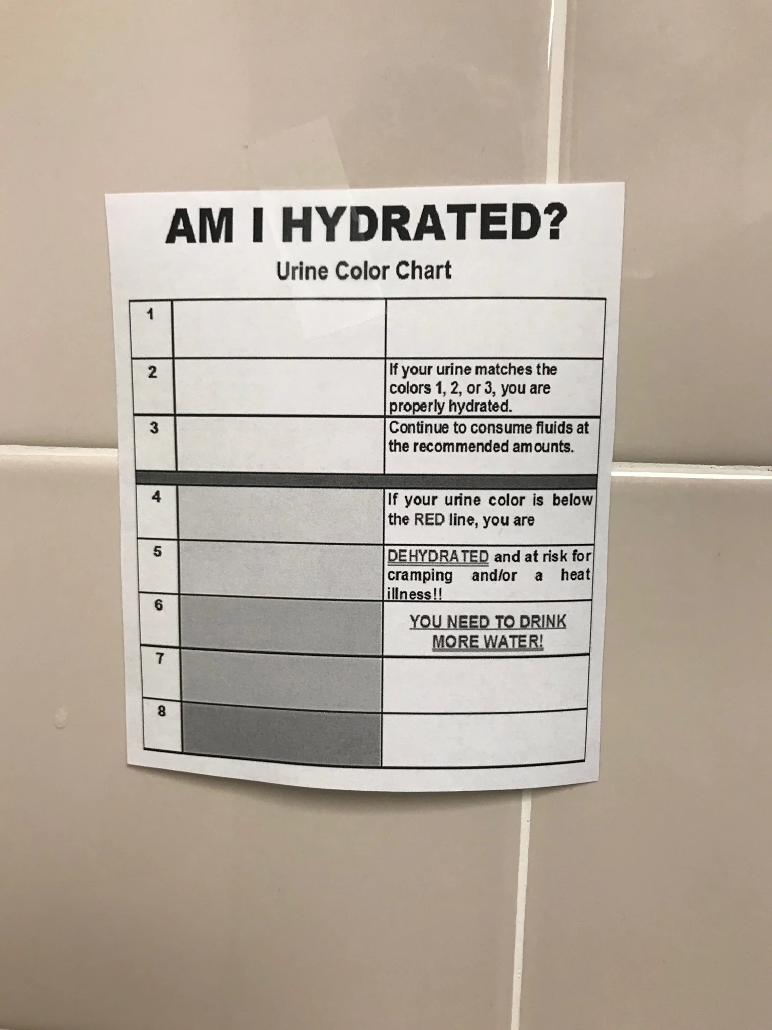 High Quality Urine color chart in black and white Blank Meme Template