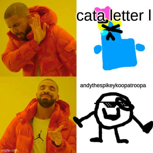 summayaalitheyoutuber70x90 unsubcribe to cata letter l because she makes nsfw out of cata letter n and cata letter v | cata letter l; andythespikeykoopatroopa | image tagged in memes,drake hotline bling | made w/ Imgflip meme maker