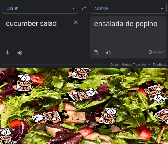 ensalada de pepino | image tagged in pizza tower | made w/ Imgflip meme maker