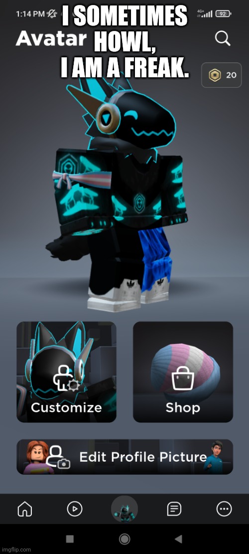 The toaster 2.0 | I SOMETIMES HOWL, I AM A FREAK. | image tagged in the toaster 2 0 | made w/ Imgflip meme maker