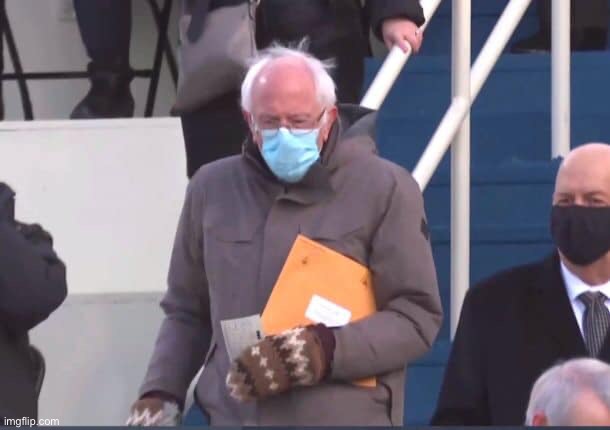 Bernie envelope mittens | image tagged in bernie envelope mittens | made w/ Imgflip meme maker