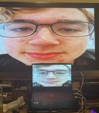 George on the TV and the laptop Blank Meme Template