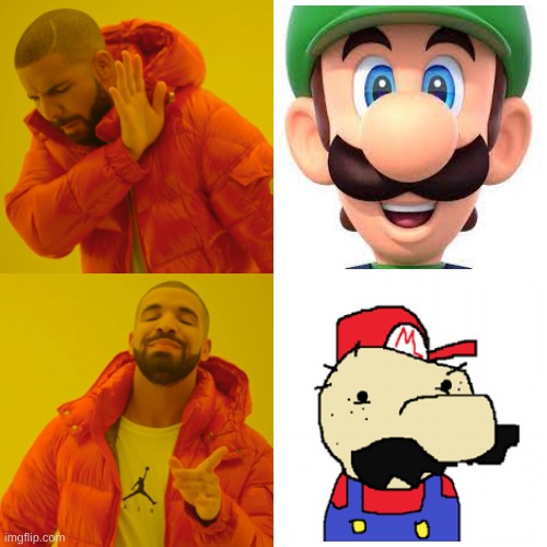 MIRO VS Luigi | image tagged in memes,drake hotline bling | made w/ Imgflip meme maker