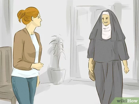 Sister / Nun and Lay person Blank Meme Template