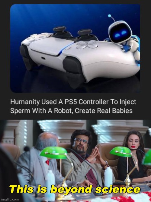 PS5 controller | image tagged in this is beyond science,ps5,controller,playstation,memes,gaming | made w/ Imgflip meme maker
