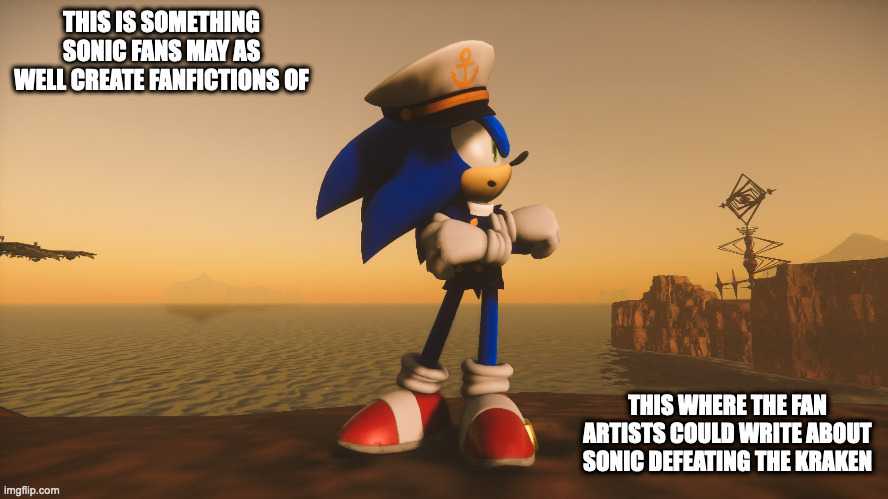 Captain Sonic | image tagged in sonic the hedgehog,memes | made w/ Imgflip meme maker