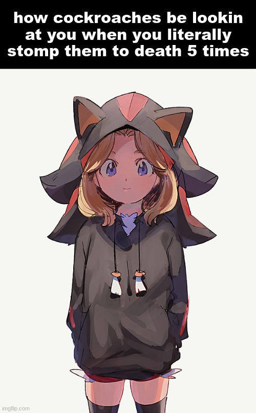 making shitty cringe memes out of shadow images on my computer #4 (5) | how cockroaches be lookin at you when you literally stomp them to death 5 times | made w/ Imgflip meme maker