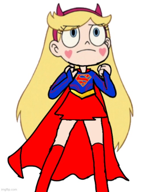 I've created this because Star is a True Hero <3 | image tagged in star butterfly,supergirl,fanart,star vs the forces of evil | made w/ Imgflip meme maker