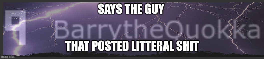 SAYS THE GUY; THAT POSTED LITTERAL SHIT | made w/ Imgflip meme maker