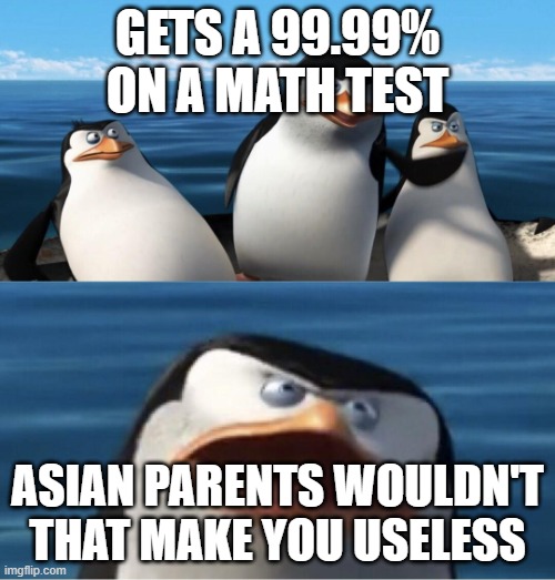 asian perants | GETS A 99.99% ON A MATH TEST; ASIAN PARENTS WOULDN'T THAT MAKE YOU USELESS | image tagged in wouldn't that make you | made w/ Imgflip meme maker