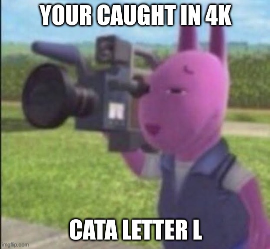 cata letter l caught in 4k for making rule 34 | YOUR CAUGHT IN 4K; CATA LETTER L | image tagged in caught in 4k | made w/ Imgflip meme maker