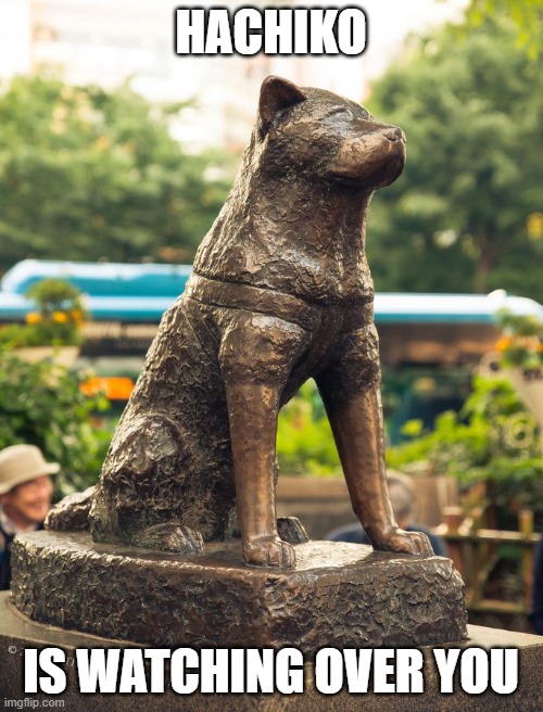 HACHIKO IS WATCHING OVER YOU | made w/ Imgflip meme maker