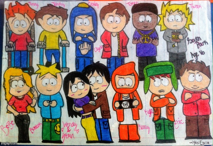 South Park kids at age 16 (Art by YesiEguia) | made w/ Imgflip meme maker