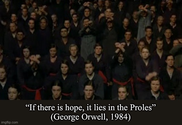 “If there is hope, it lies in the Proles”
(George Orwell, 1984) | made w/ Imgflip meme maker