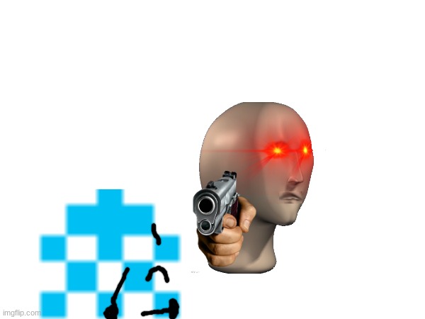 hes pointing a gun at a death threat sender | made w/ Imgflip meme maker