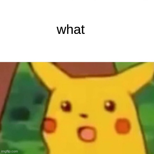 Surprised Pikachu Meme | what | image tagged in memes,surprised pikachu | made w/ Imgflip meme maker