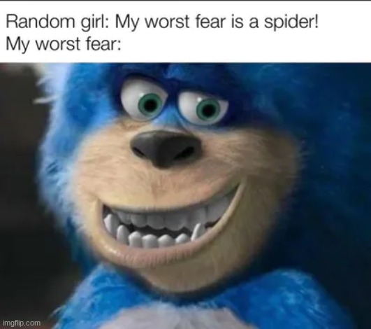 sullic | Random girl: my worst fear is a spider!
My worst fear: | image tagged in sullic,please help me,the fog is coming | made w/ Imgflip meme maker