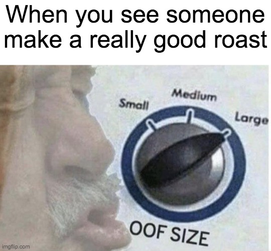 DAMN BOI | When you see someone make a really good roast | image tagged in oof size large,good,roast,roasted,damnnnn you got roasted,why are you reading this | made w/ Imgflip meme maker