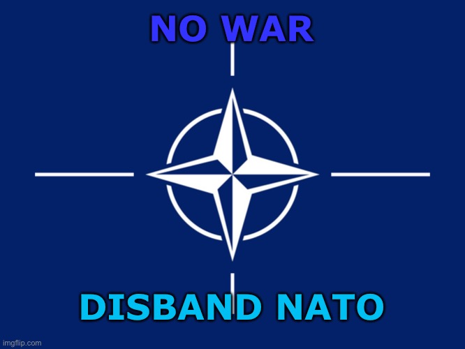 No War | NO WAR; DISBAND NATO | image tagged in nato flag | made w/ Imgflip meme maker