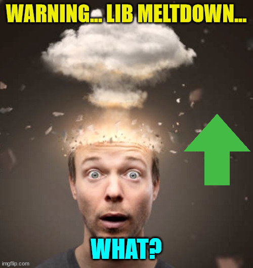 Head exploding | WARNING... LIB MELTDOWN... WHAT? | image tagged in head exploding | made w/ Imgflip meme maker