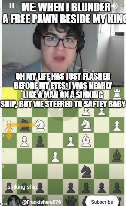 Surviving a lost chess game Blank Meme Template