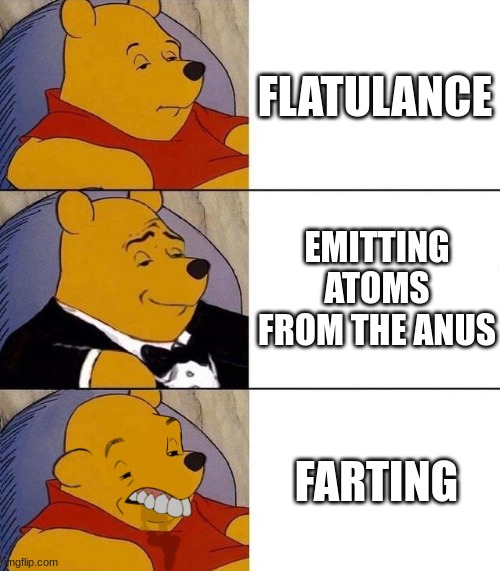 imaging calling it a FART | FLATULANCE; EMITTING ATOMS FROM THE ANUS; FARTING | image tagged in best better blurst | made w/ Imgflip meme maker