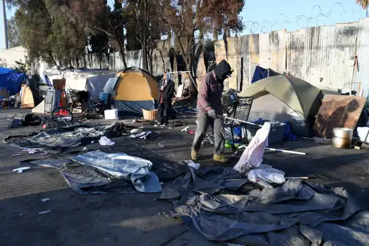 Tent City Slum Blank Meme Template