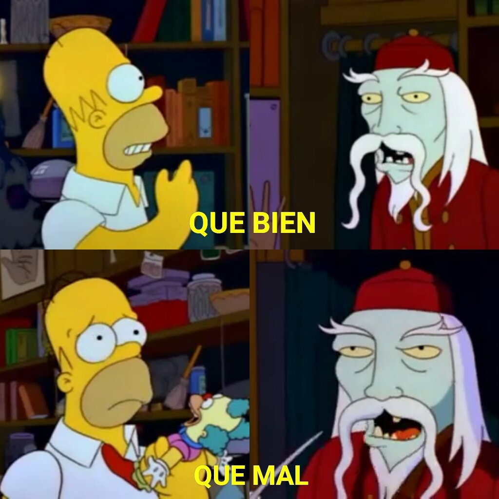 High Quality Qué bien; qué mal Blank Meme Template