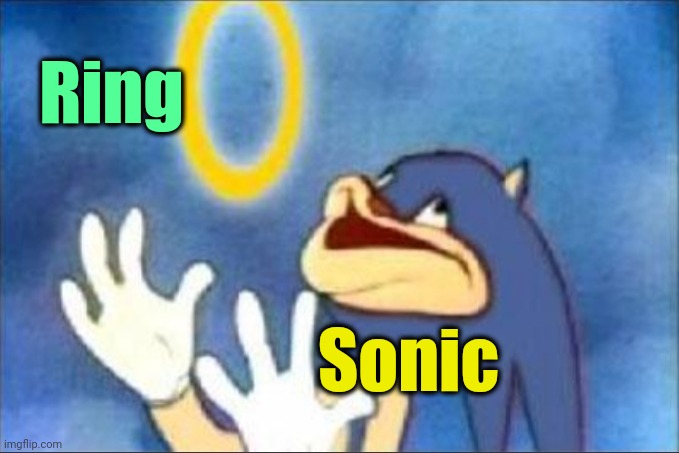 . | Ring; Sonic | made w/ Imgflip meme maker