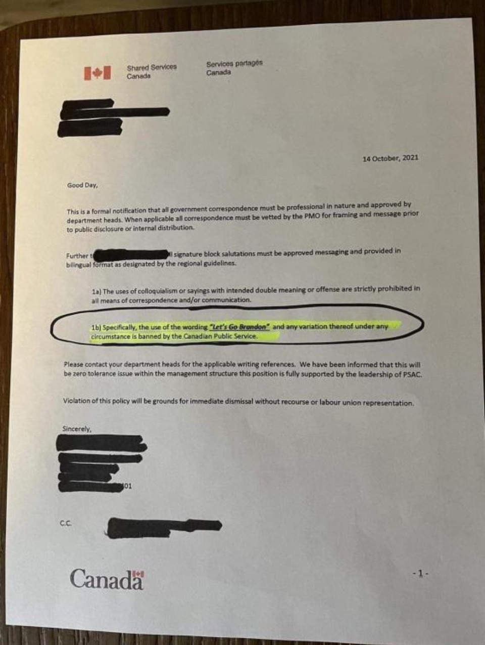 Canada Bans any reference to "Let's Go Brandon" in any correspondence on state owned media. | image tagged in let's go brandon,canada | made w/ Imgflip meme maker