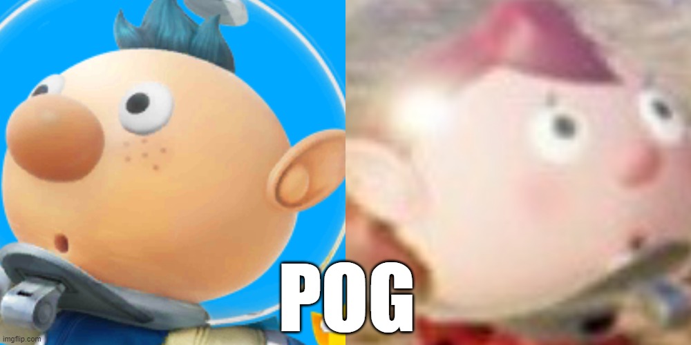 is it just me or are alph and pom pogging? | POG | image tagged in alph pikmin,pom pikmin,pikmin,pog | made w/ Imgflip meme maker