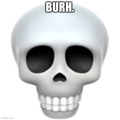 Skull | BURH. | image tagged in skull | made w/ Imgflip meme maker