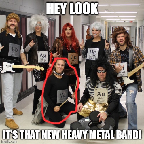 W | image tagged in tungsten,heavy metal,band | made w/ Imgflip meme maker