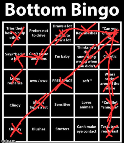 BINGO!BINGO! | image tagged in bottom bingo | made w/ Imgflip meme maker