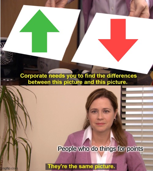 They're The Same Picture Meme | People who do things for points | image tagged in memes,they're the same picture | made w/ Imgflip meme maker
