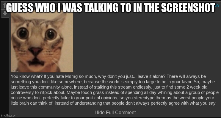 I was listening to Unexpectancy part 3 | GUESS WHO I WAS TALKING TO IN THE SCREENSHOT | made w/ Imgflip meme maker