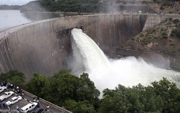 Open Water Dam | image tagged in open water dam | made w/ Imgflip meme maker