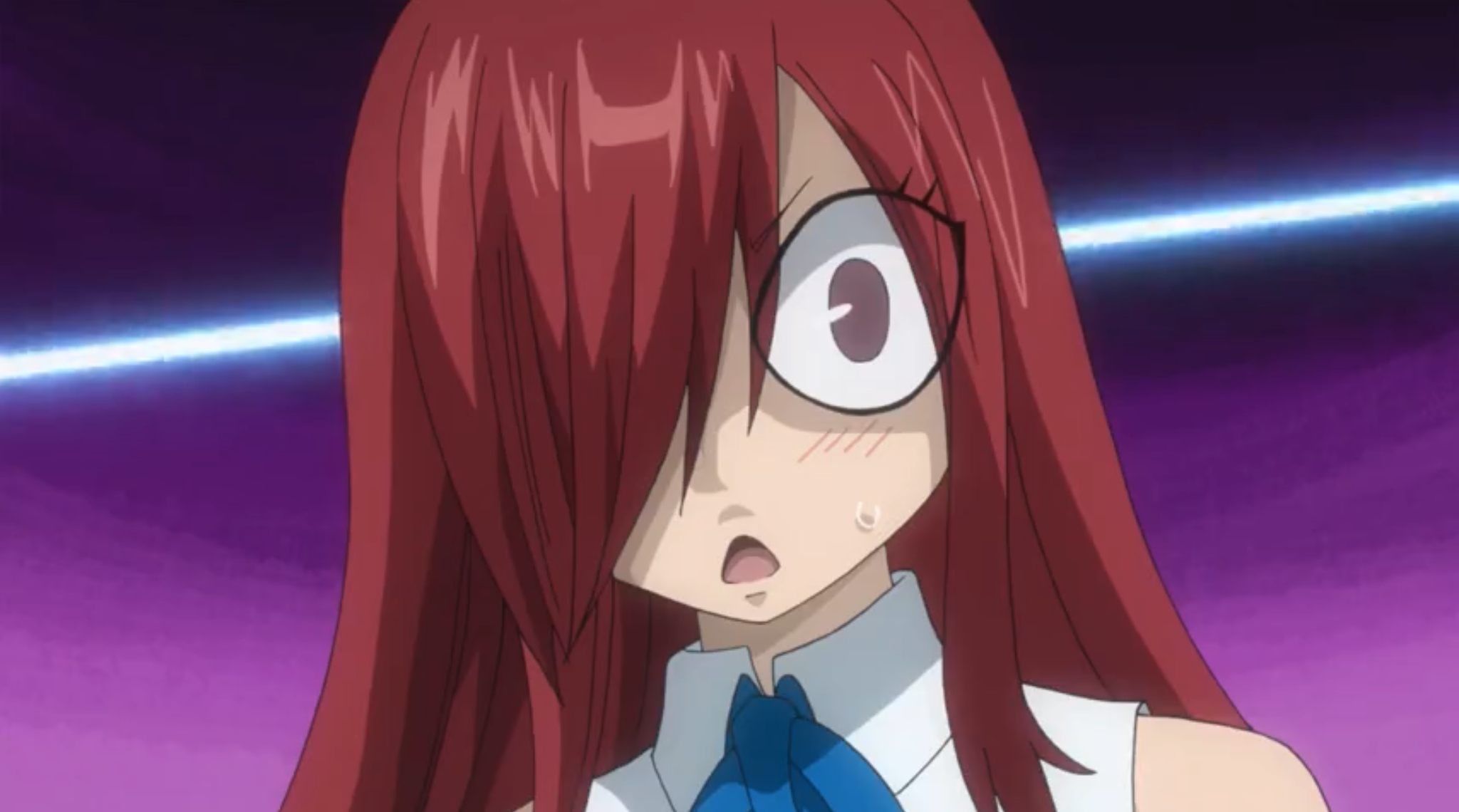 High Quality Creepy Shocked Erza Blank Meme Template