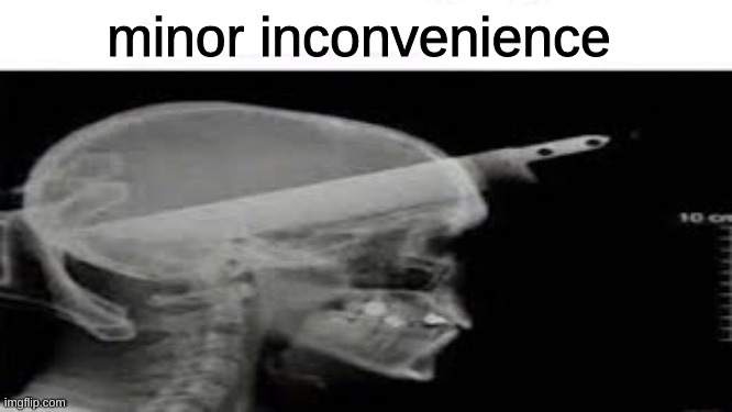minor inconvenience | made w/ Imgflip meme maker