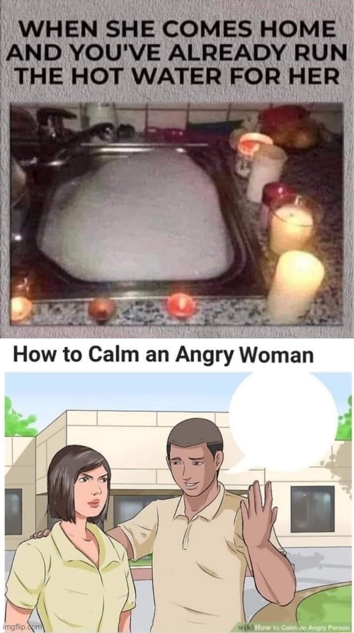Such a romantic gesture | image tagged in how to calm an angry woman,romance | made w/ Imgflip meme maker