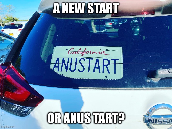 Spelling | A NEW START; OR ANUS TART? | image tagged in anus tart,tart,anus,start,godzilla had a stroke trying to read this and fricking died | made w/ Imgflip meme maker