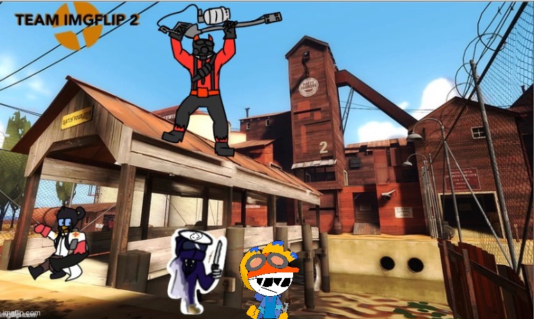 ´there is a spy creepin around here!´ | image tagged in tf2 | made w/ Imgflip meme maker