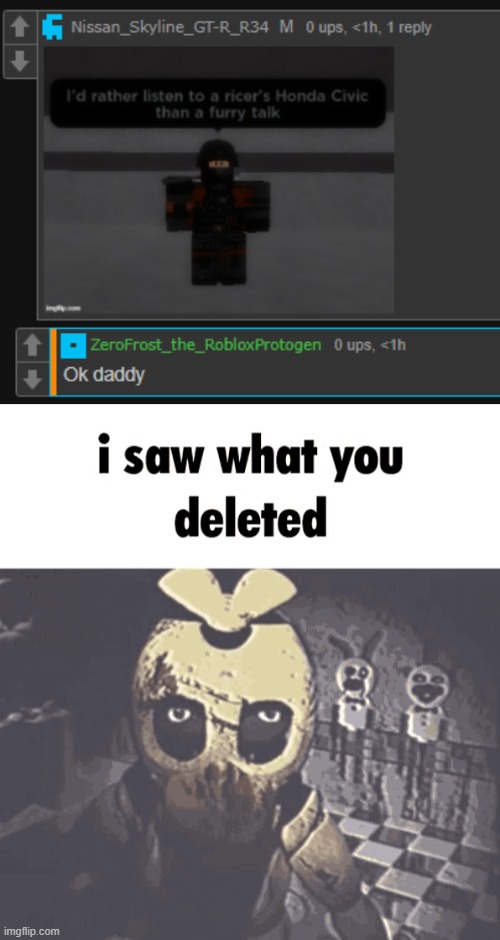 image tagged in i saw what you deleted | made w/ Imgflip meme maker