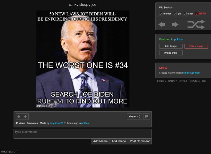 no way lmao this actually got featured in the politics stream | image tagged in politics | made w/ Imgflip meme maker