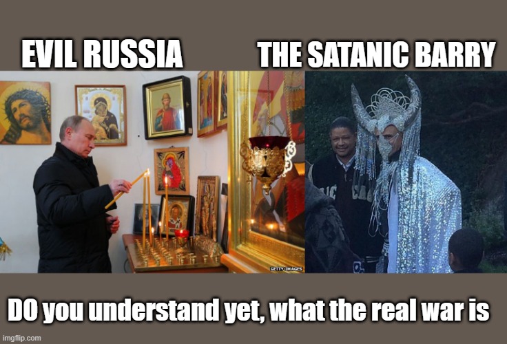 Keep voting DEMrat it'll get much worse. | THE SATANIC BARRY; EVIL RUSSIA; DO you understand yet, what the real war is | image tagged in democrats,evil,devil | made w/ Imgflip meme maker