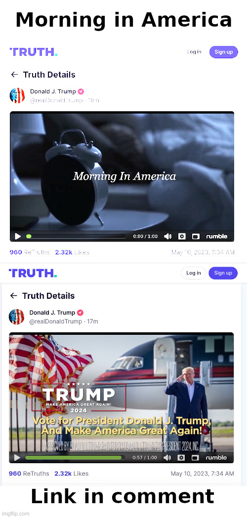 Morning in America | image tagged in morning in america,president,donald trump,2024 | made w/ Imgflip meme maker