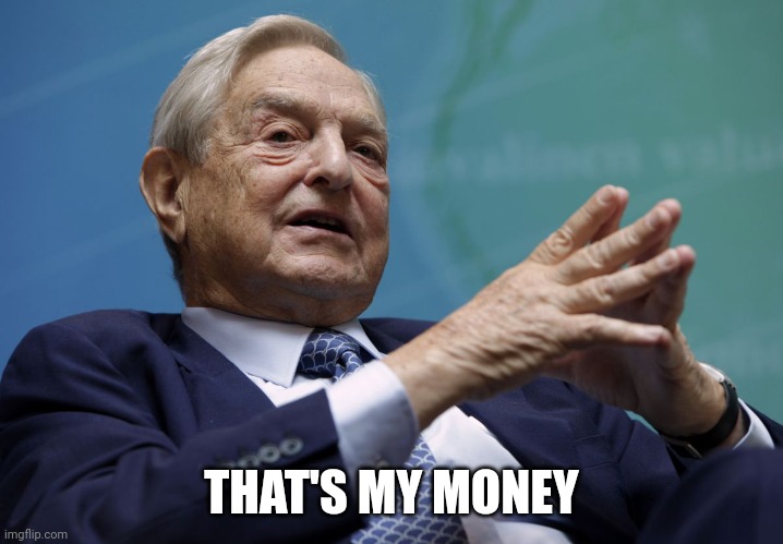 George Soros | THAT'S MY MONEY | image tagged in george soros | made w/ Imgflip meme maker
