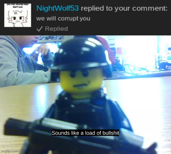 try me NightWolf | image tagged in sounds like a load of bs | made w/ Imgflip meme maker